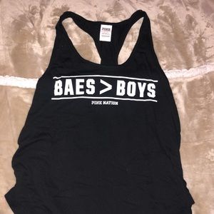 Pink racer back tank top